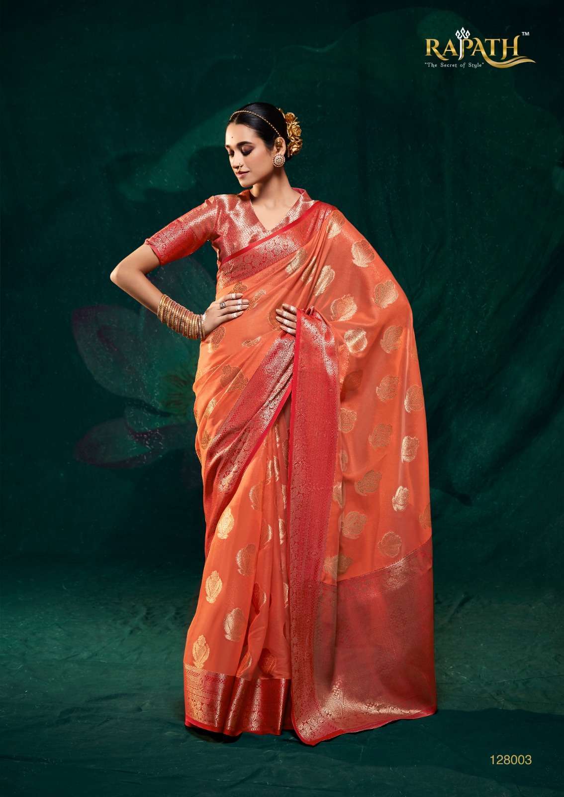 Rajpath presents Rani silk soft satin organza sarees catalog wholesaler 