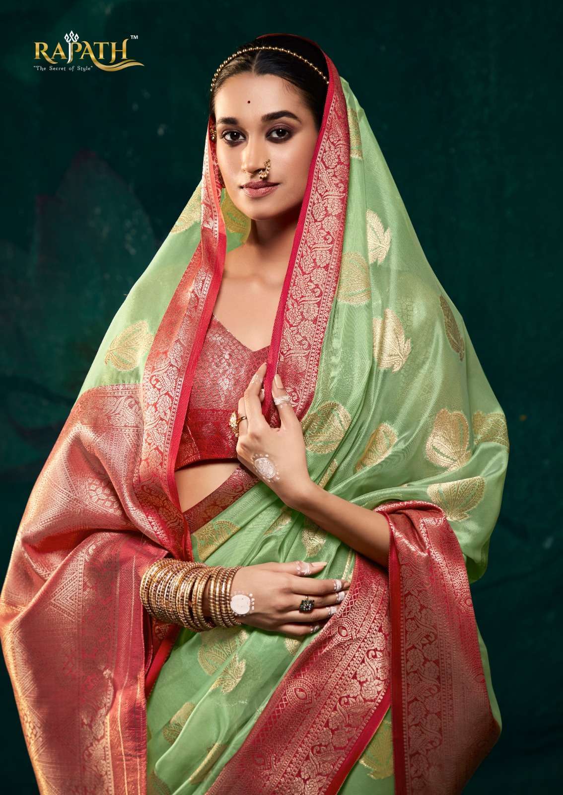 Rajpath presents Rani silk soft satin organza sarees catalog wholesaler 