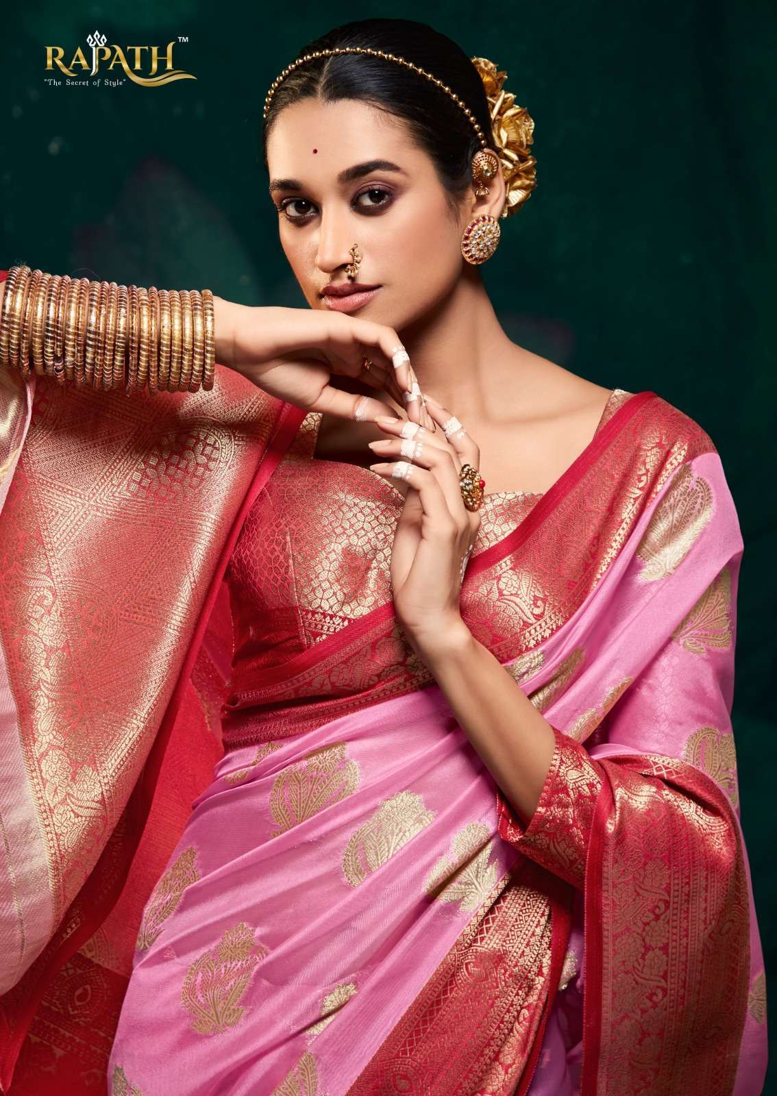 Rajpath presents Rani silk soft satin organza sarees catalog wholesaler 