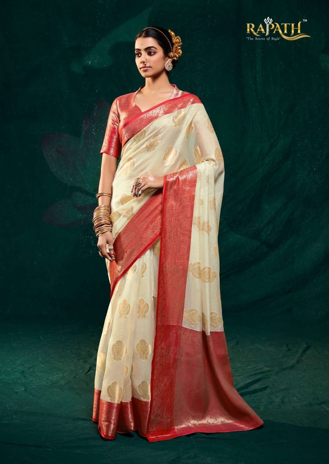 Rajpath presents Rani silk soft satin organza sarees catalog wholesaler 
