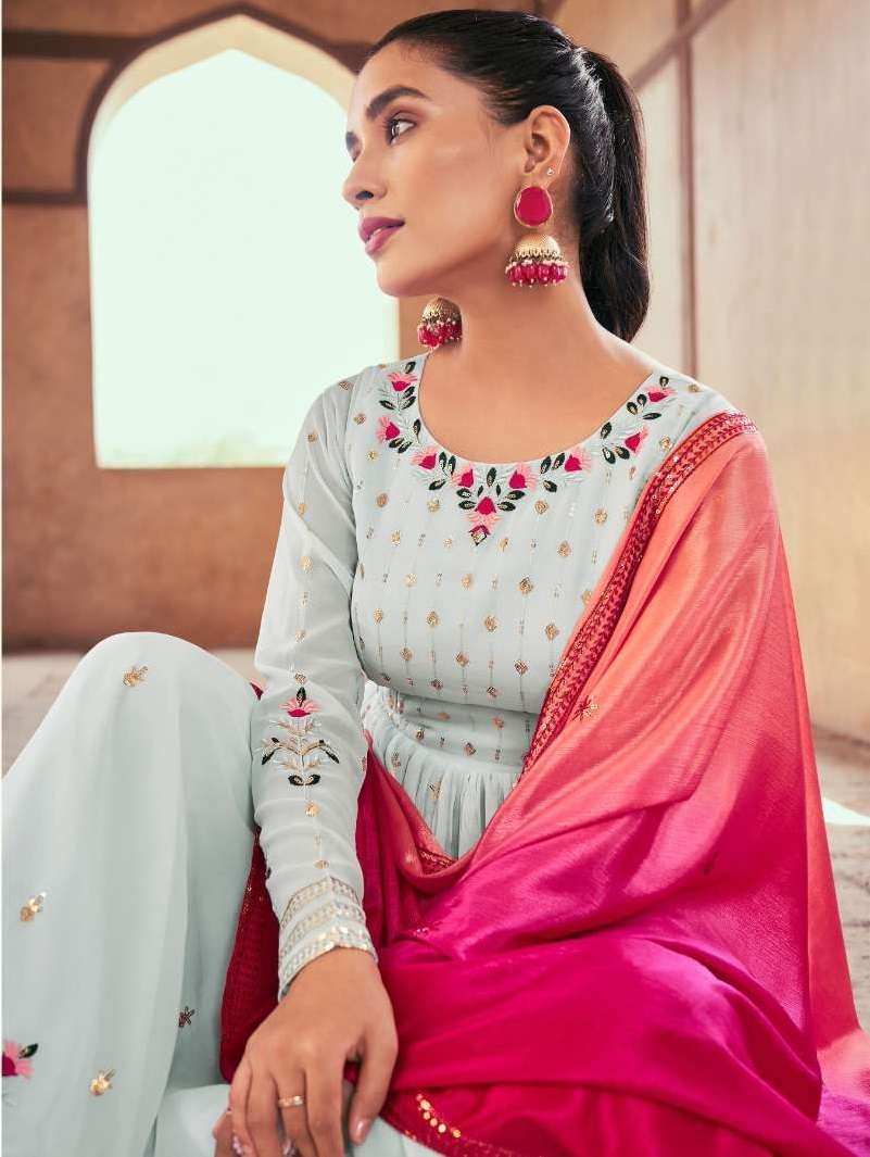 SHUBHKALA PRESENTS FLORY VOL-36 DESIGNER EXCLUSIVE EMBROIDERED SALWAR SUIT PALAZZO CATALOG WHOLESALER AND EXPORTER IN SURAT 