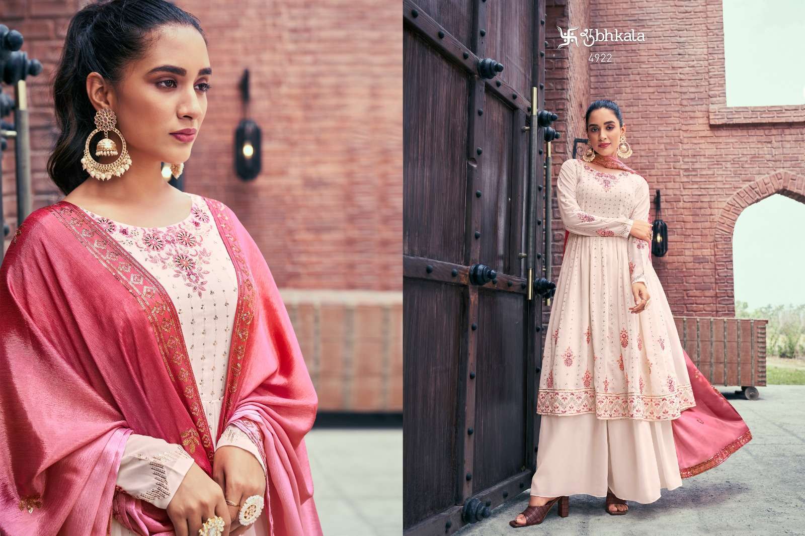 SHUBHKALA PRESENTS FLORY VOL-36 DESIGNER EXCLUSIVE EMBROIDERED SALWAR SUIT PALAZZO CATALOG WHOLESALER AND EXPORTER IN SURAT 