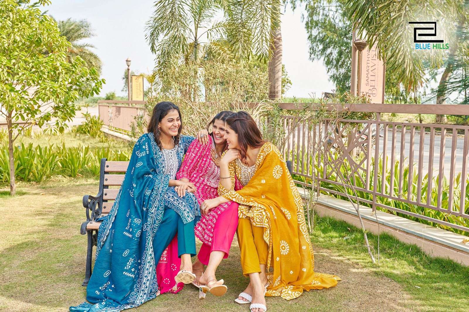 BLUE HILLS PRESENTS TRENDING MOVE DESIGNER BATIK PRINT KURTI WITH PANT AND DUPATTA CATALOG WHOLESALER AND EXPORTER IN SURAT 