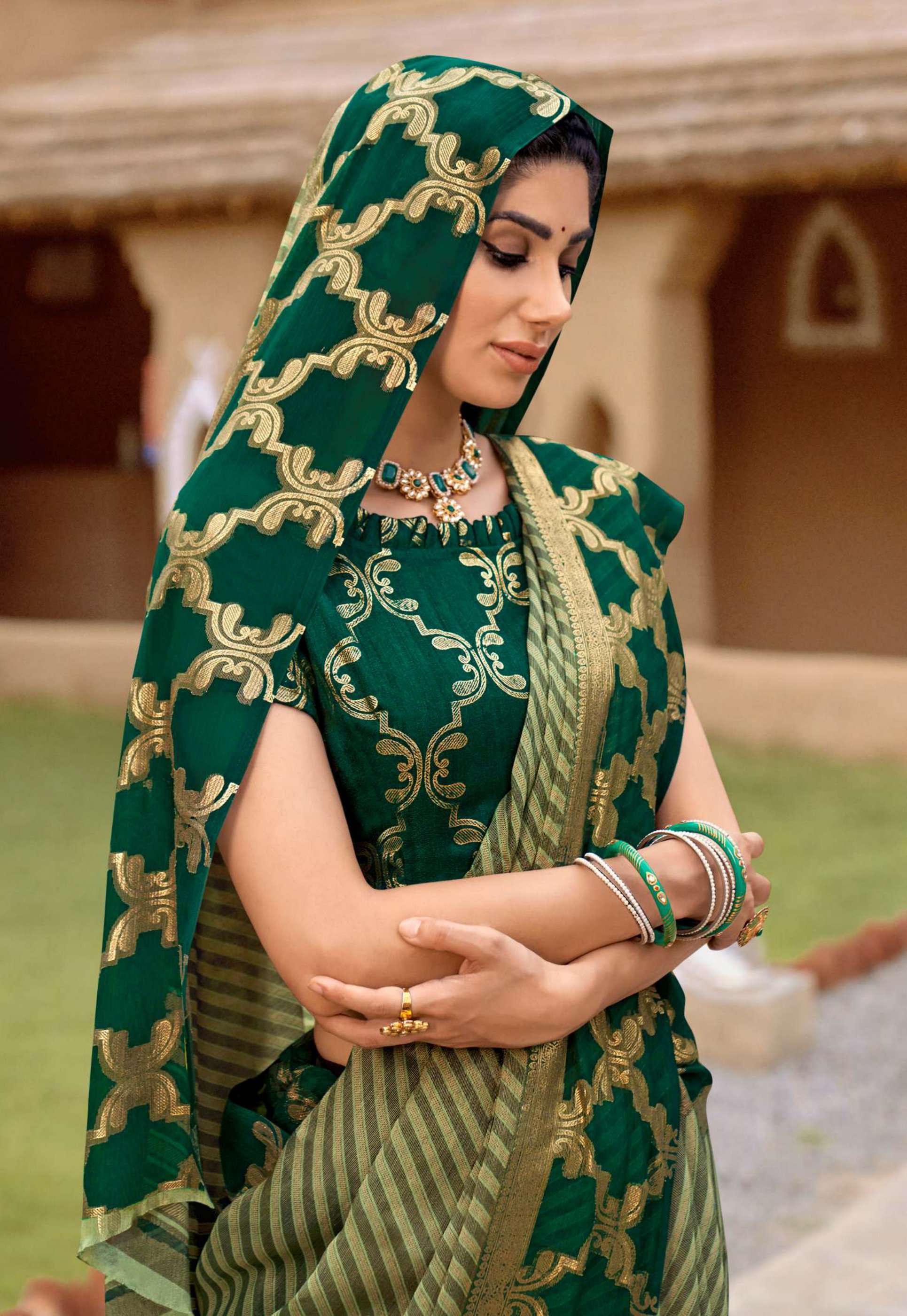 Buy RADHE KRISHNA Fashion Designer's New Kashmiri Silk Saree With Beautiful  Designer & Latest Zari weaving With Rich Pallu (Orange) at Amazon.in