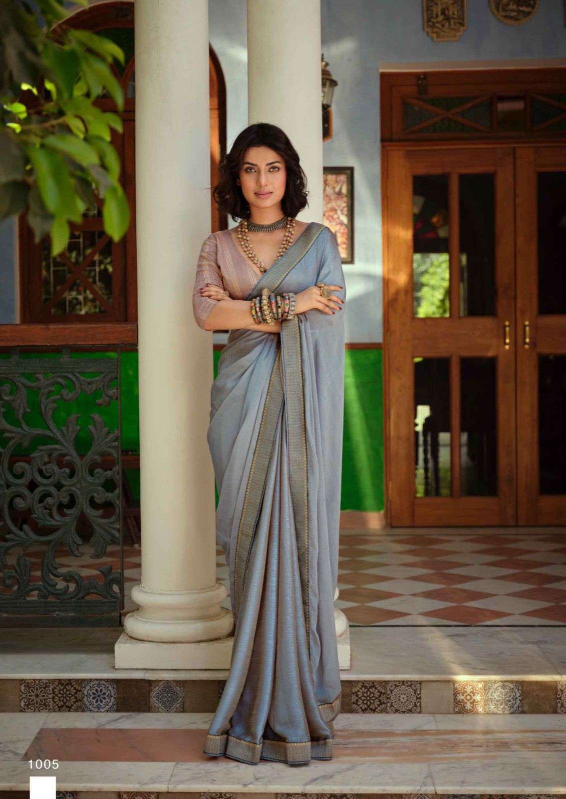 Kashvi creation presents Khwaab Siya silk fancy sarees catalog wholesaler and exporters 