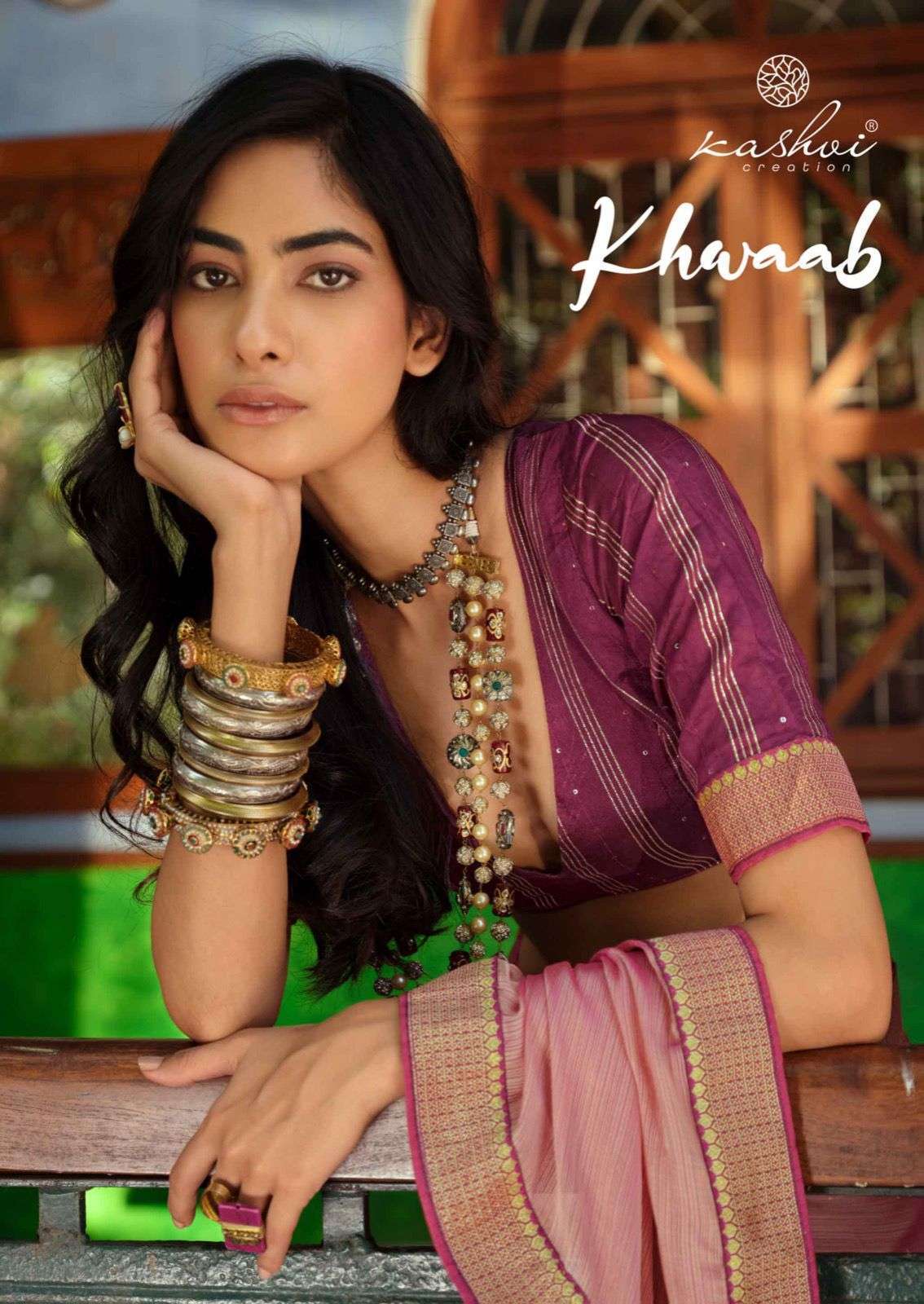 Kashvi creation presents Khwaab Siya silk fancy sarees catalog wholesaler and exporters 