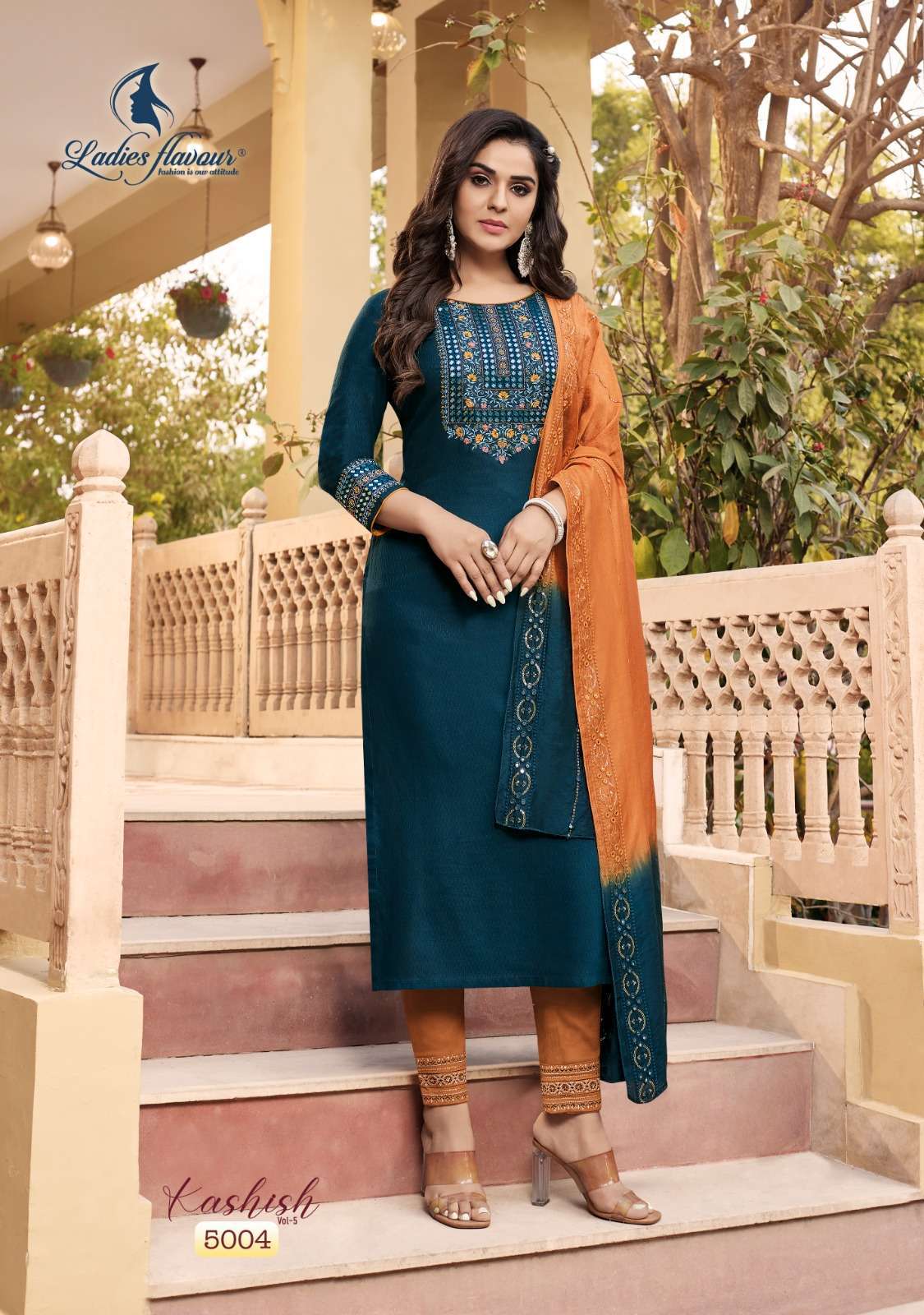 LADIES FLAVOUR PRESENTS KASHISH VOL-5 AMAZING FESTIVE WEAR READYMADE SALWAR SUITS CATALOG WHOLESALER AND EXPORTER IN SURAT 