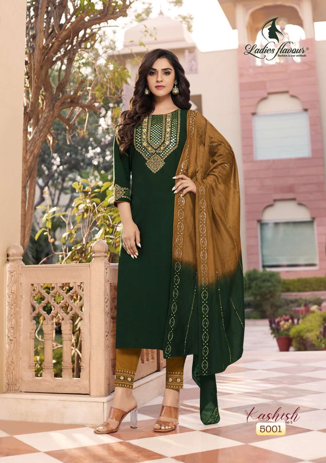 LADIES FLAVOUR PRESENTS KASHISH VOL-5 AMAZING FESTIVE WEAR READYMADE SALWAR SUITS CATALOG WHOLESALER AND EXPORTER IN SURAT 