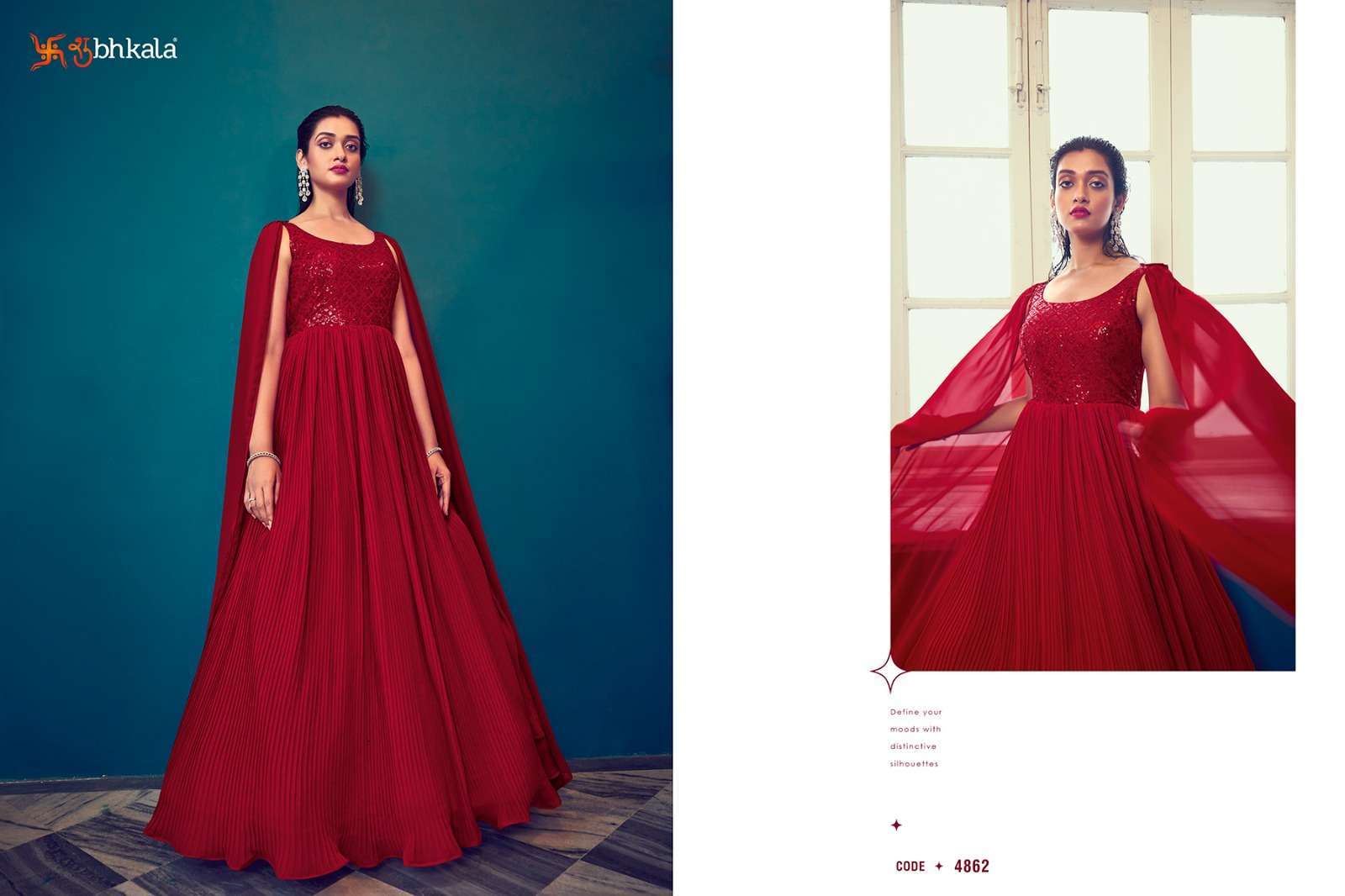 SHUBHKALA FASHION PRESENTS FLORY VOL-40 EXCLUSIVE DESIGNERS STITCHED LONG GOWN CATALOG WHOLESALER AND EXPORTER IN SURAT