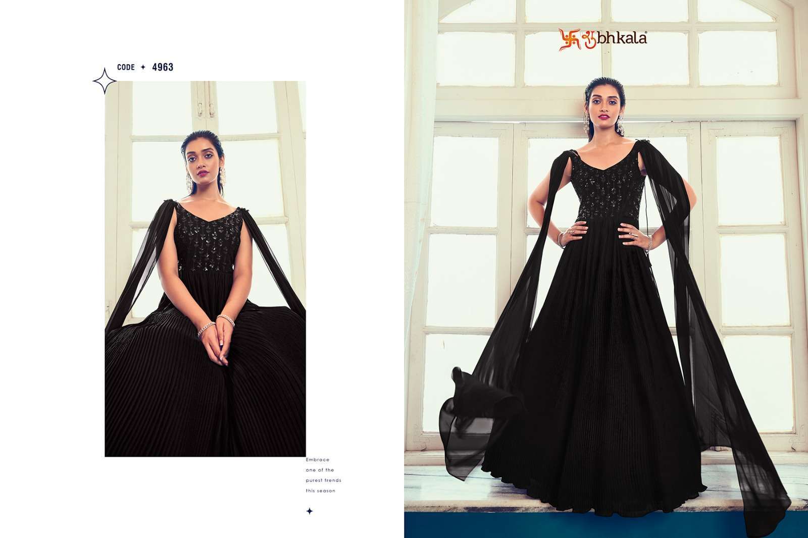 SHUBHKALA FASHION PRESENTS FLORY VOL-40 EXCLUSIVE DESIGNERS STITCHED LONG GOWN CATALOG WHOLESALER AND EXPORTER IN SURAT