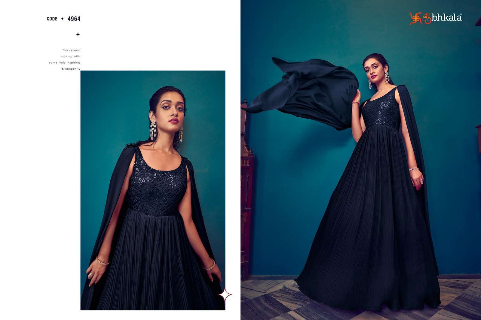 SHUBHKALA FASHION PRESENTS FLORY VOL-40 EXCLUSIVE DESIGNERS STITCHED LONG GOWN CATALOG WHOLESALER AND EXPORTER IN SURAT