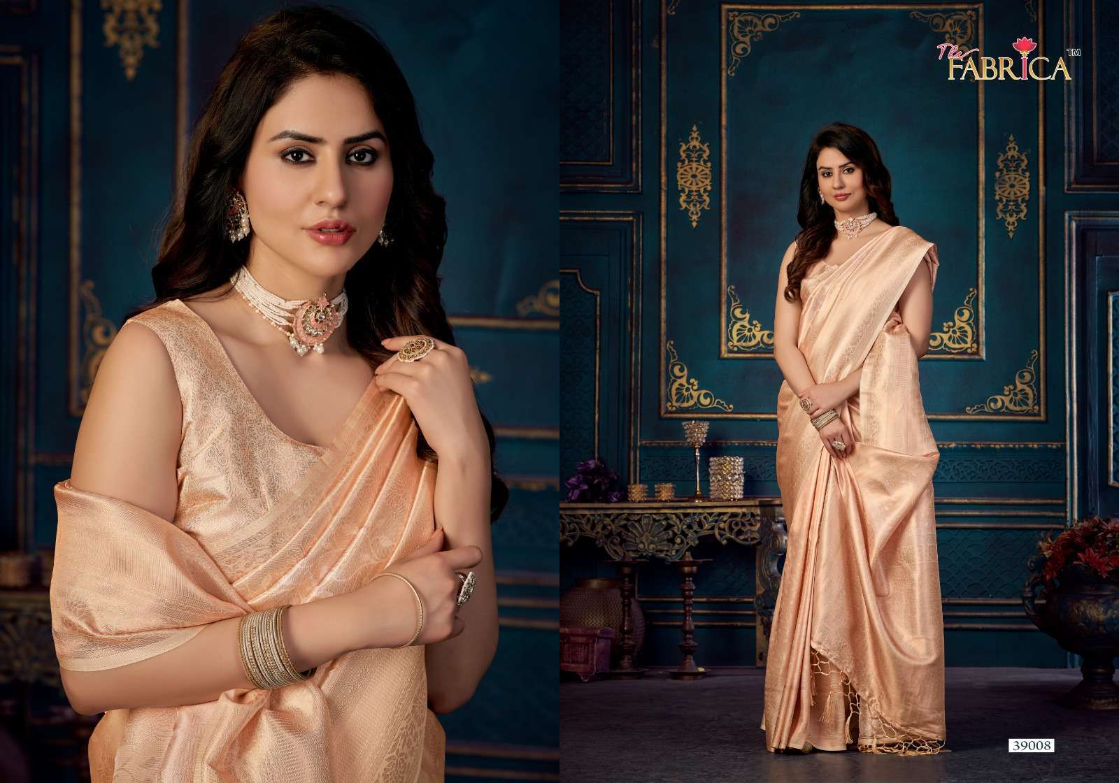THE FABRICA PRESENTS STIRLING VOL-2 39001-39010 SERIES BEAUTIFUL SOFT JACQUARD SAREES CATALOG WHOLESALER AND EXPORTER IN SURAT 