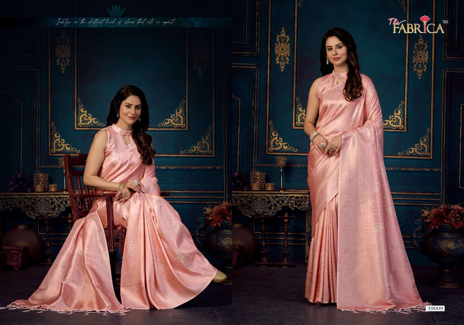 THE FABRICA PRESENTS STIRLING VOL-2 39001-39010 SERIES BEAUTIFUL SOFT JACQUARD SAREES CATALOG WHOLESALER AND EXPORTER IN SURAT 