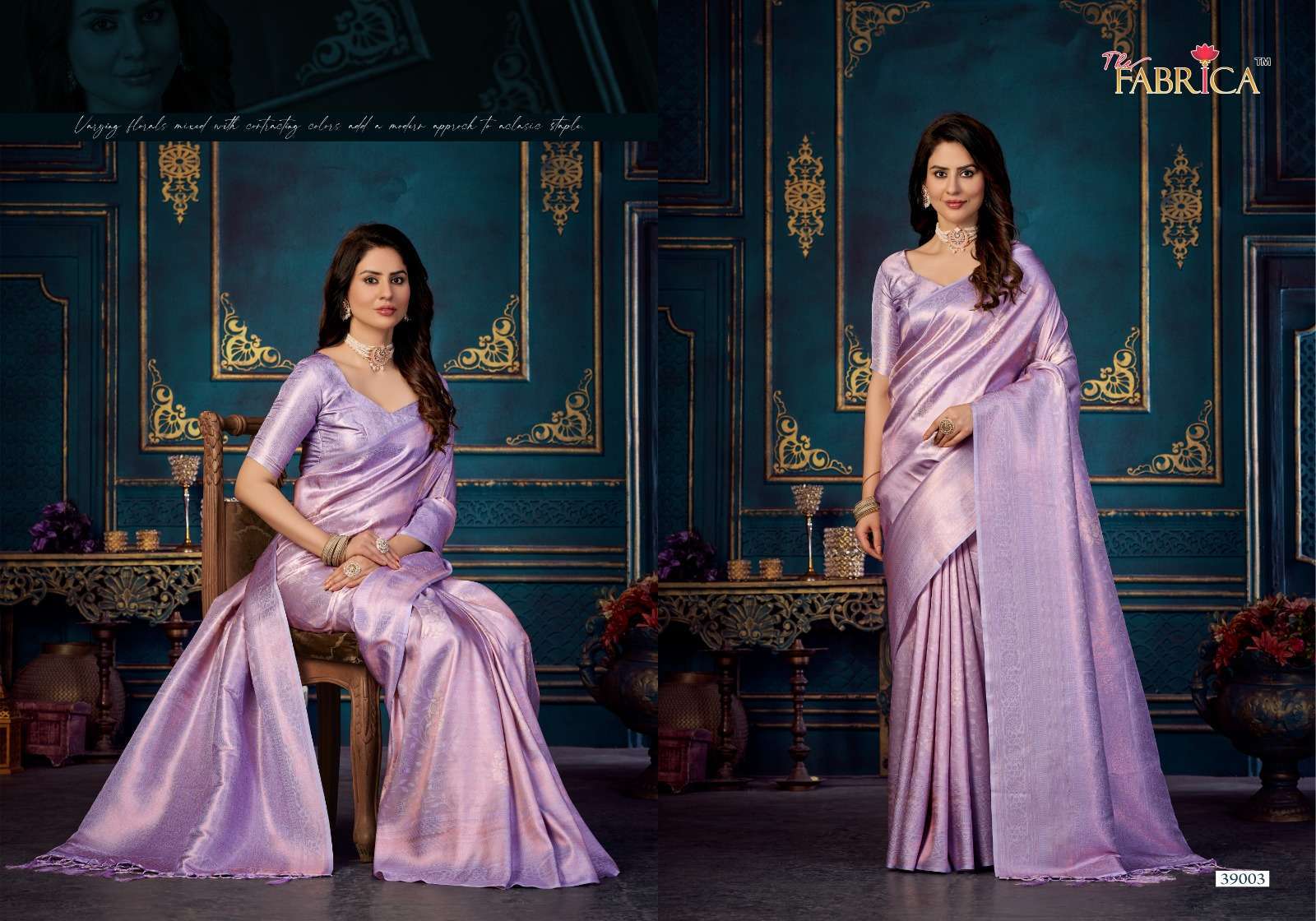 THE FABRICA PRESENTS STIRLING VOL-2 39001-39010 SERIES BEAUTIFUL SOFT JACQUARD SAREES CATALOG WHOLESALER AND EXPORTER IN SURAT 