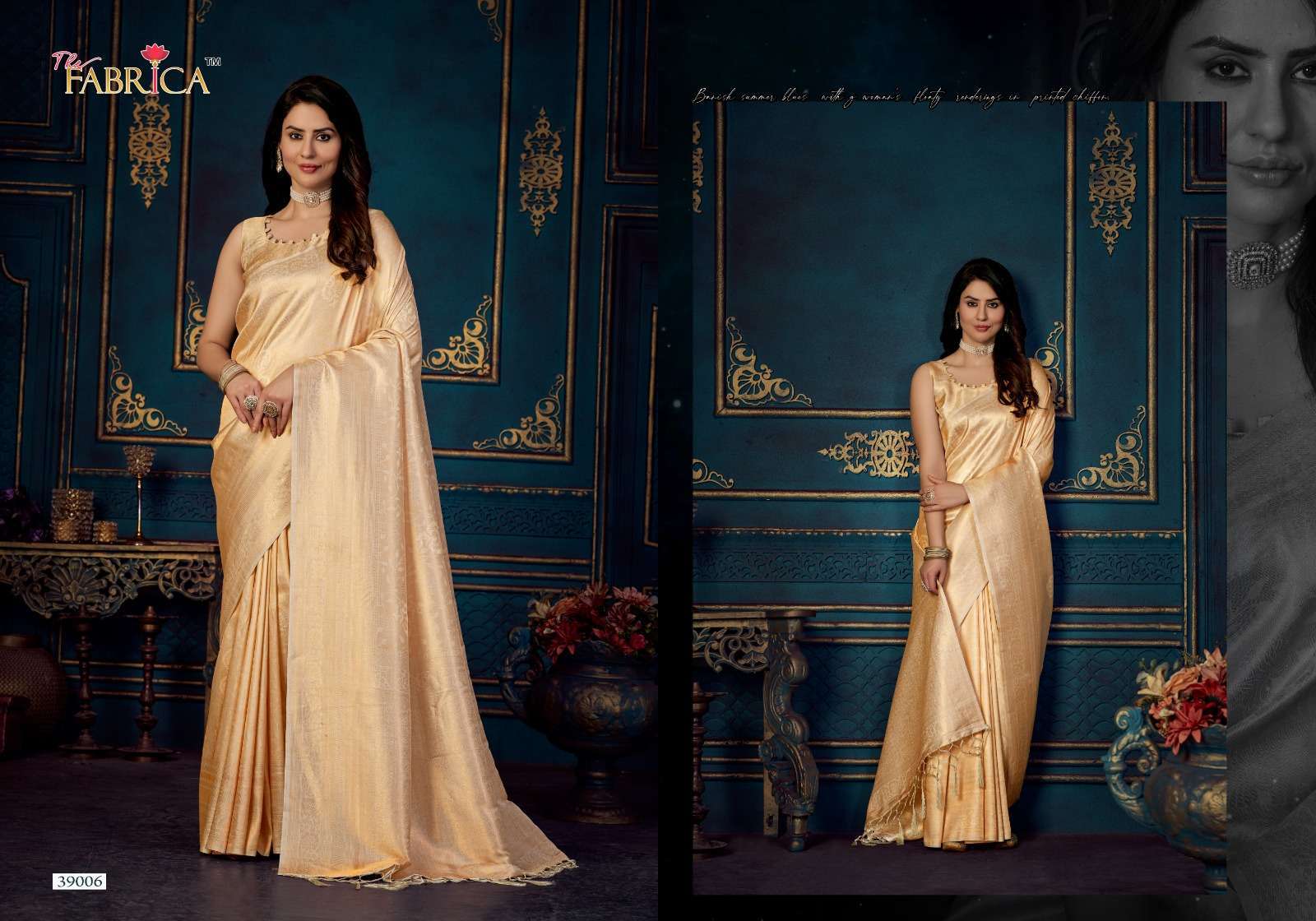 THE FABRICA PRESENTS STIRLING VOL-2 39001-39010 SERIES BEAUTIFUL SOFT JACQUARD SAREES CATALOG WHOLESALER AND EXPORTER IN SURAT 
