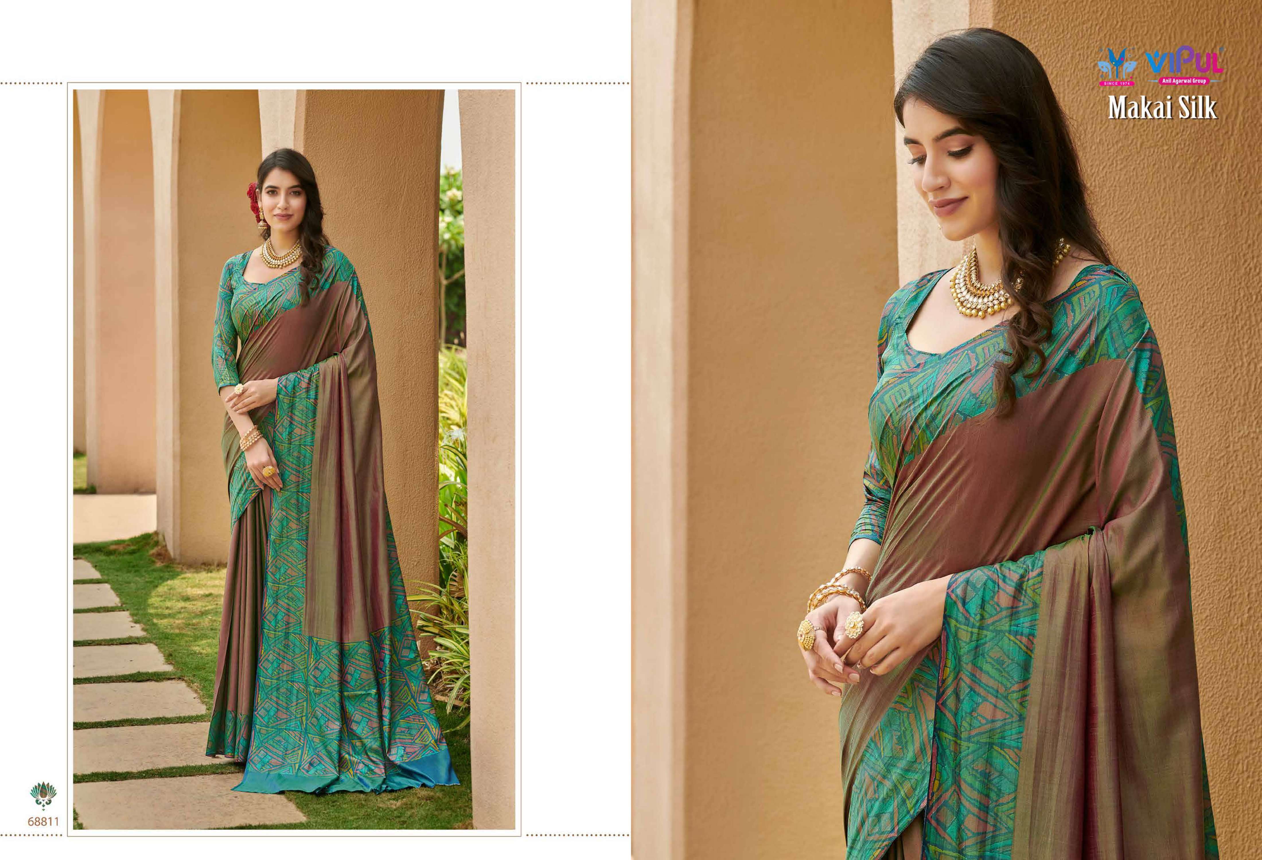 LINEN KHUTTU SILK BY SHREYANS FASHION SYNTHETIC WITH ANTIC NEW BORDER LINEN  SAREE - Reewaz International | Wholesaler & Exporter of indian ethnic wear  catalogs.