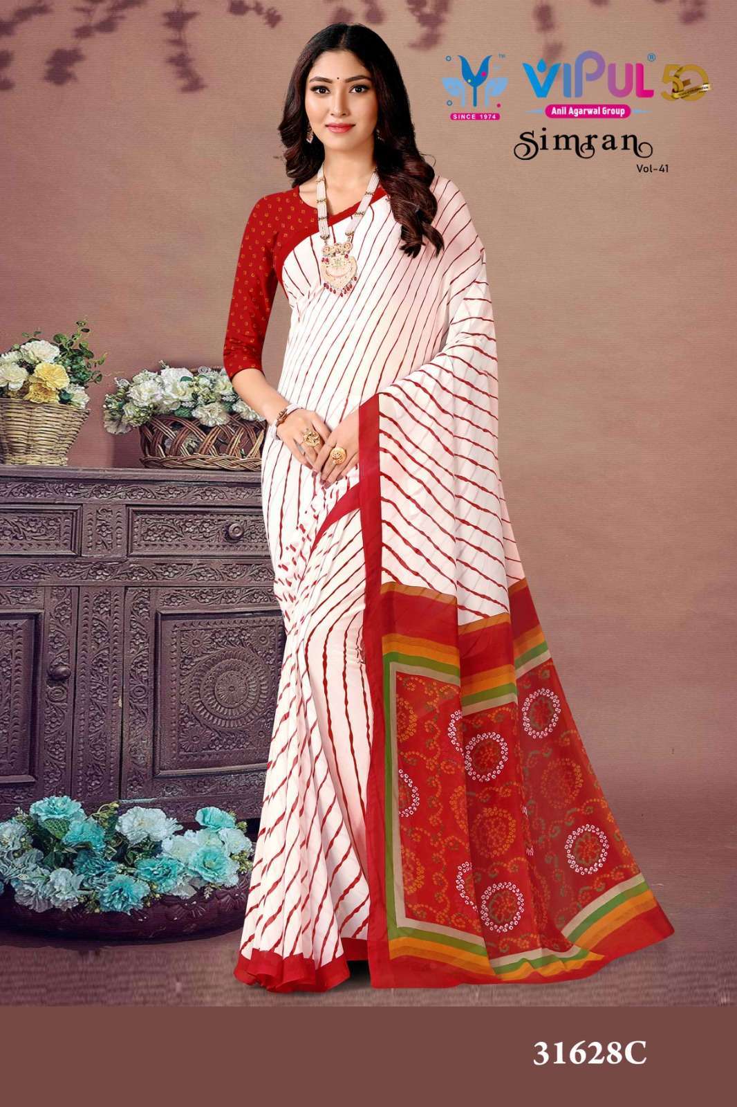 VIPUL FASHION PRESENT SIMRAN VOL-41 ADORABLE DAILY WEAR SAREES CATALOG WHOLESALER AND EXPORTER IN SURAT 