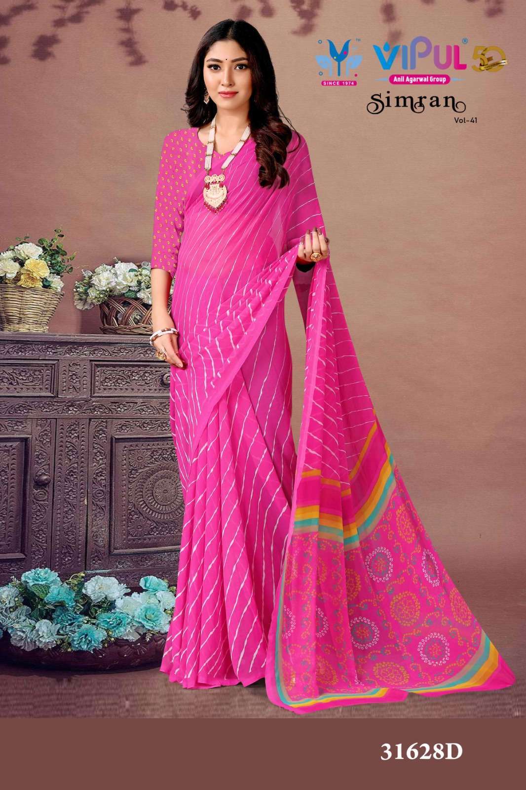 VIPUL FASHION PRESENT SIMRAN VOL-41 ADORABLE DAILY WEAR SAREES CATALOG WHOLESALER AND EXPORTER IN SURAT 