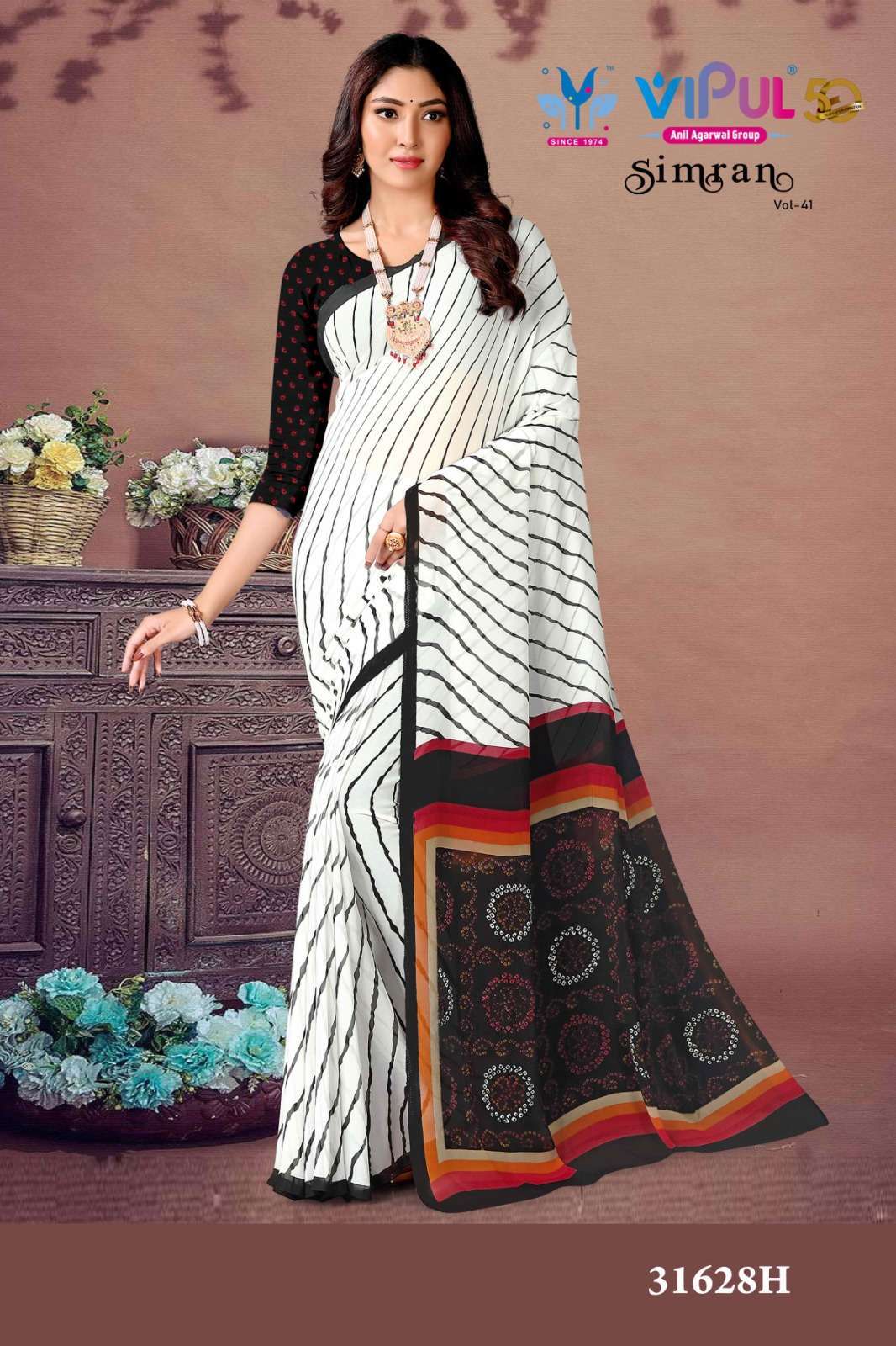 VIPUL FASHION PRESENT SIMRAN VOL-41 ADORABLE DAILY WEAR SAREES CATALOG WHOLESALER AND EXPORTER IN SURAT 