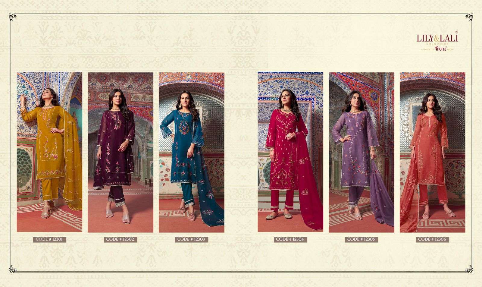 LILY & LALI PRESENTS SHAHNAZ EXCLUSIVE DESIGNER COLLECTION READYMADE PAKISTANI STYLE KURTIS CATALOG WHOLESALER AND EXPORTER IN SURAT 