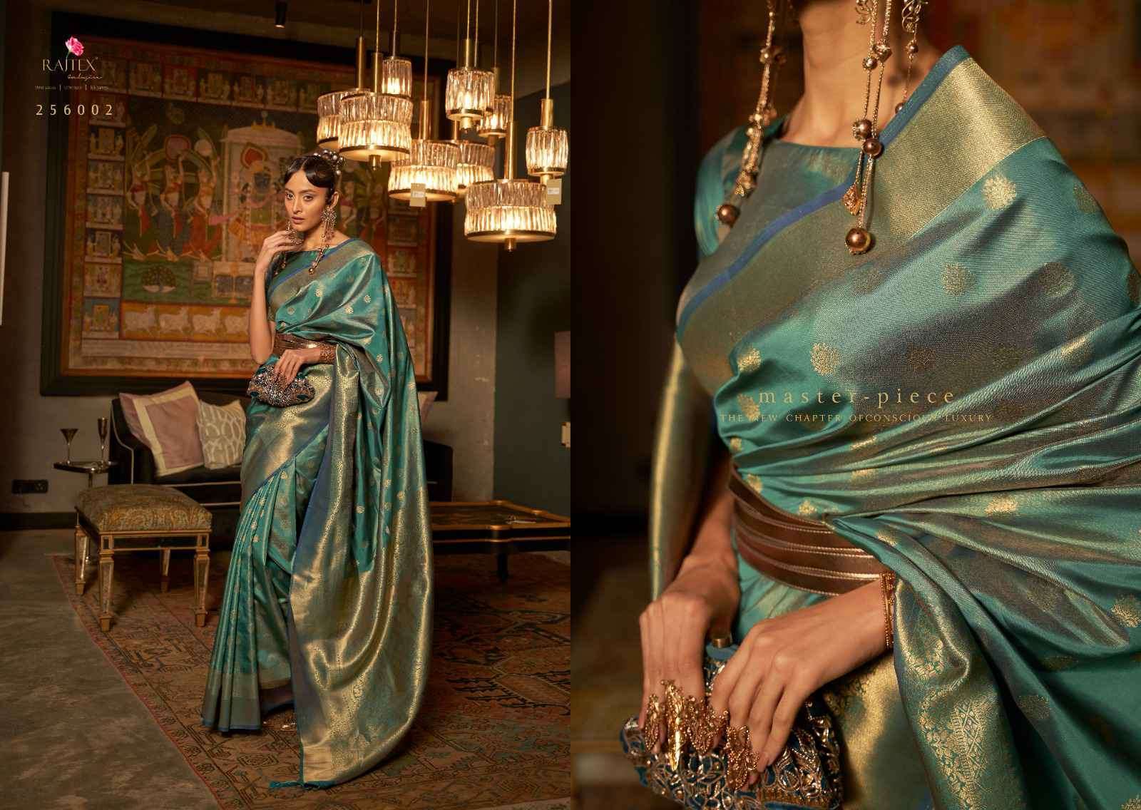 Rajtex Presents Karnaaz Silk 256001 To 256007 Fancy Weaving Festive Collection Saree Catalog Wholesaler and Exporter In Surat