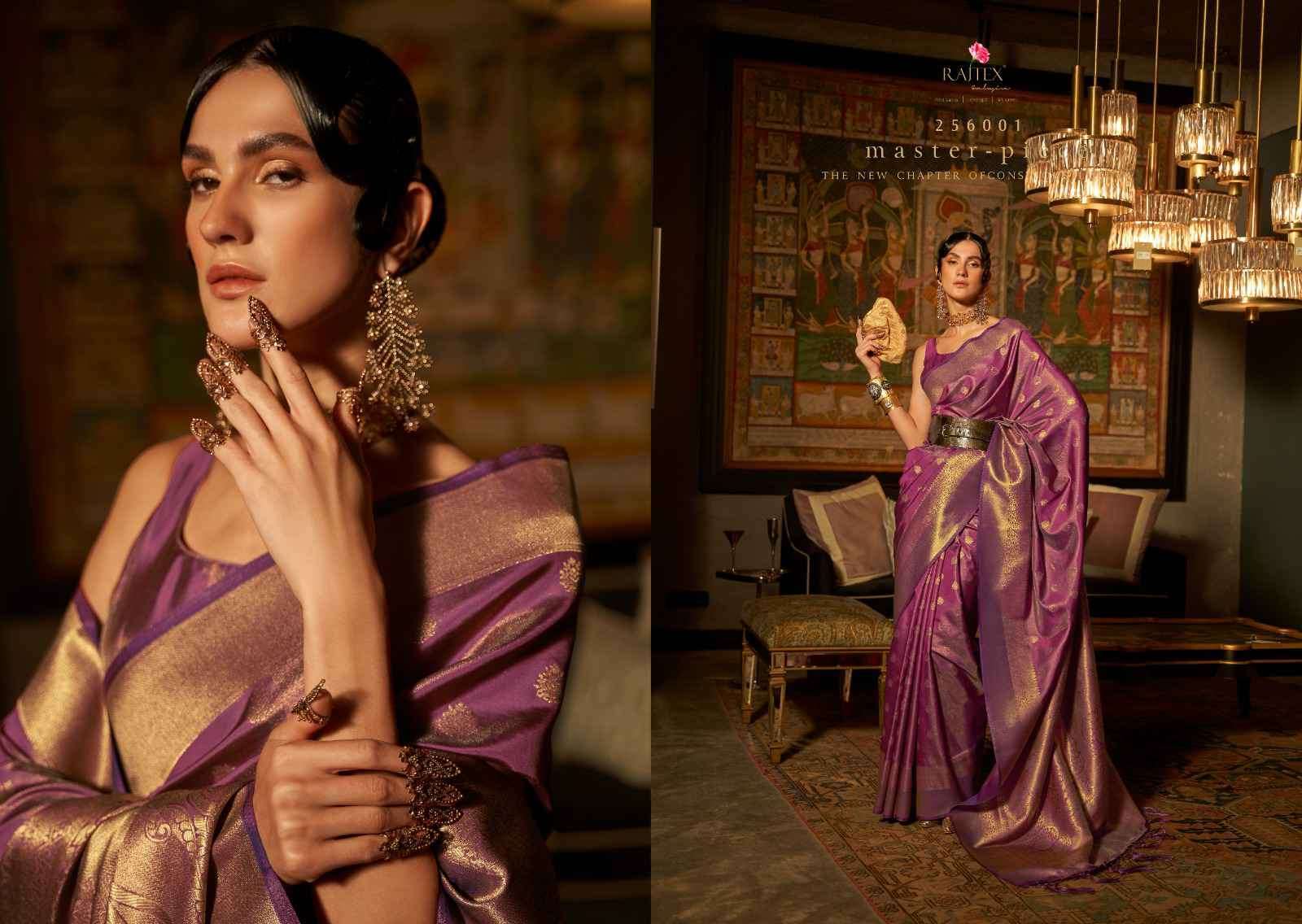 Rajtex Presents Karnaaz Silk 256001 To 256007 Fancy Weaving Festive Collection Saree Catalog Wholesaler and Exporter In Surat
