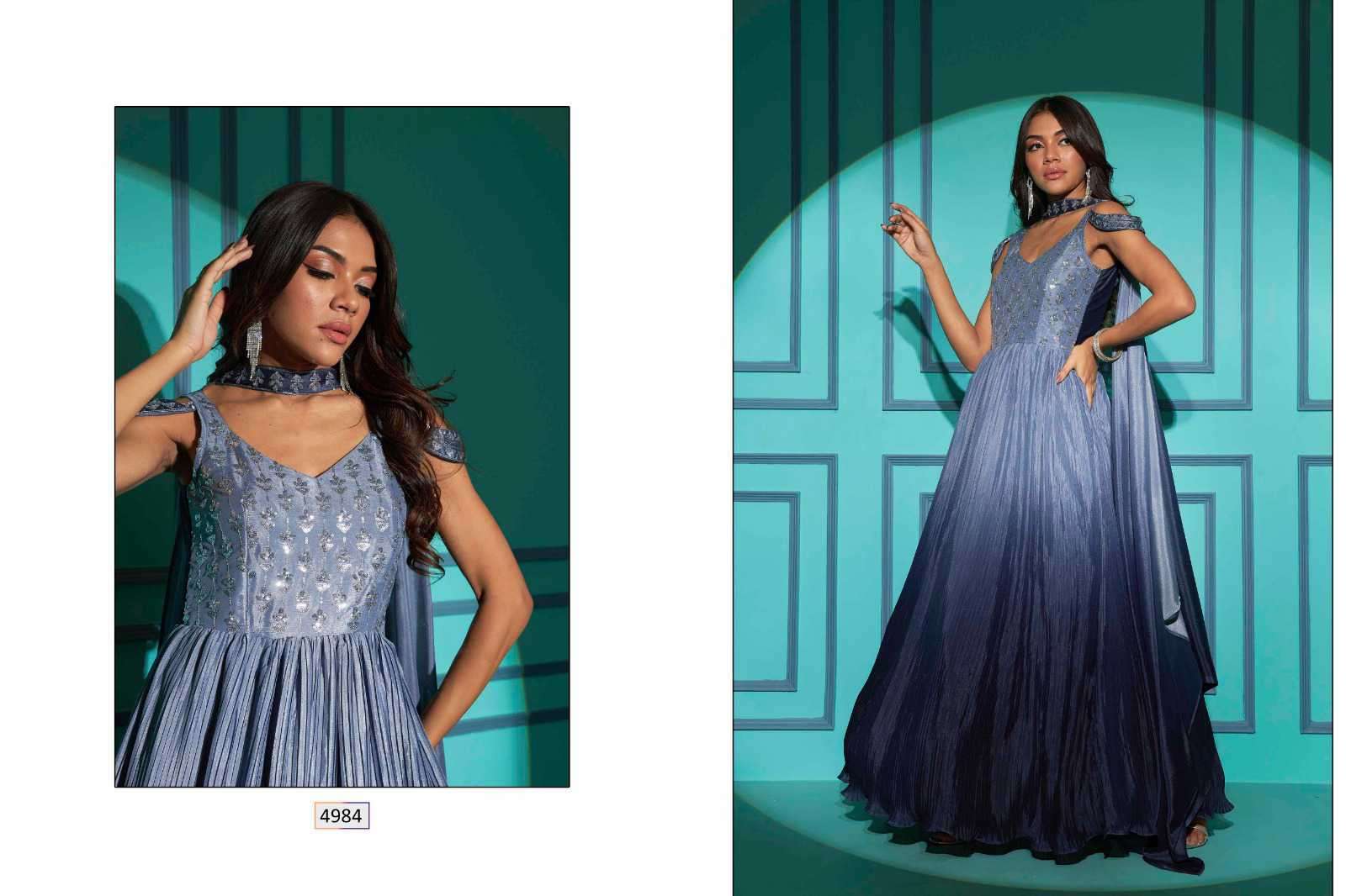 Shubhkala Presents Flory Vol-42 Designer Weeding Wear Gown Catalog Wholesaler And Exporter In Surat 
