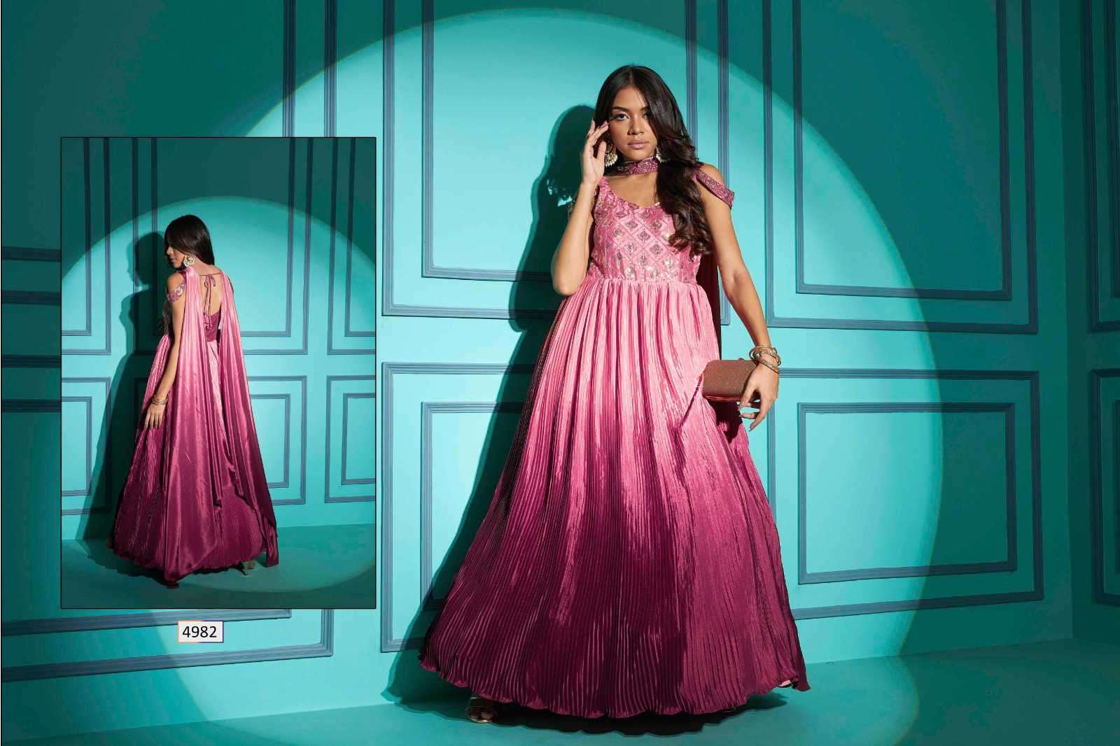 Shubhkala Presents Flory Vol-42 Designer Weeding Wear Gown Catalog Wholesaler And Exporter In Surat 