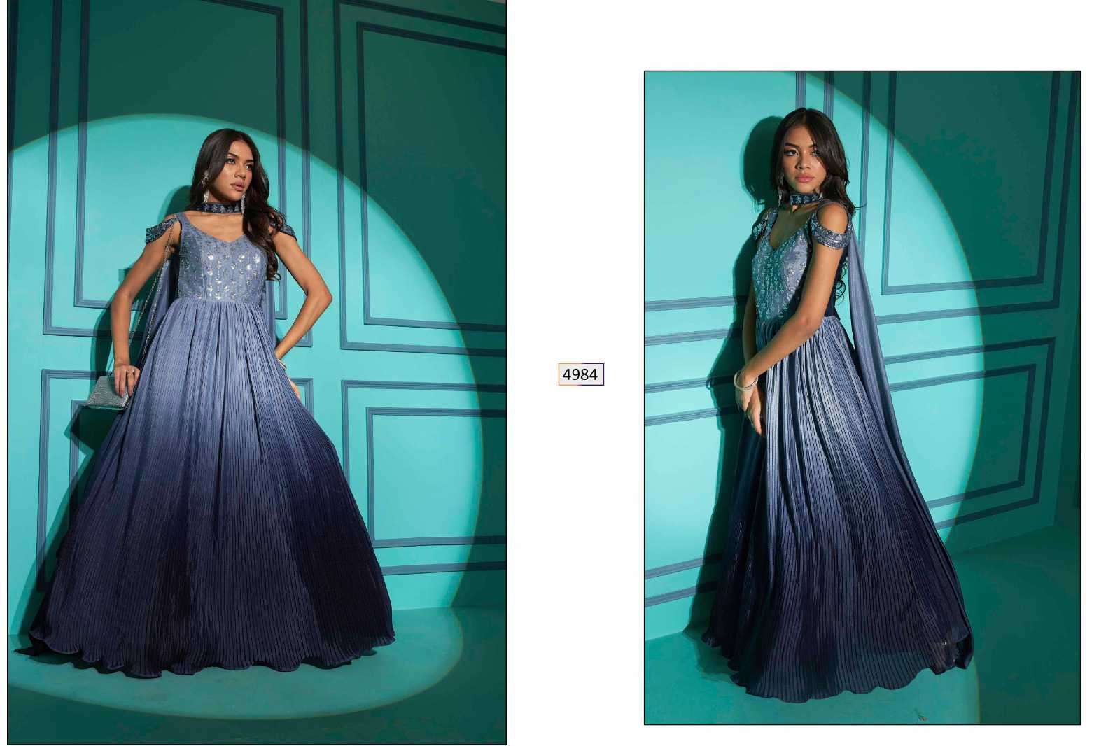 Shubhkala Presents Flory Vol-42 Designer Weeding Wear Gown Catalog Wholesaler And Exporter In Surat 