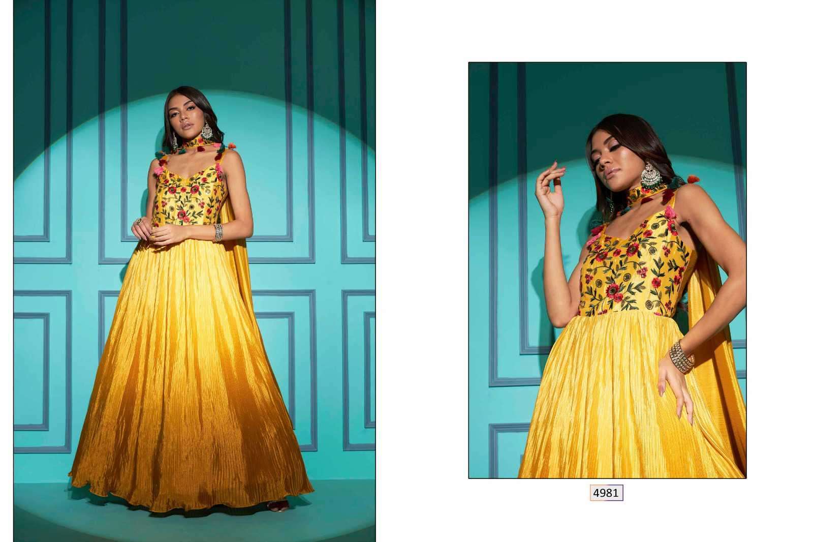 Shubhkala Presents Flory Vol-42 Designer Weeding Wear Gown Catalog Wholesaler And Exporter In Surat 