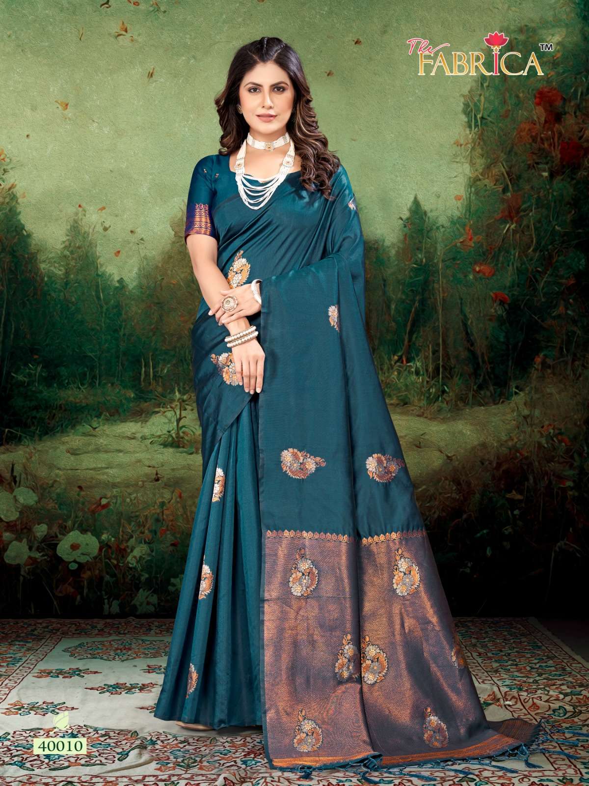 THE FABRICA PRESENT SASHA 40001-40010 SERIES FESTIVE WEAR SOFT LICHI SILK SAREES CATALOG WHOLESALER AND EXPORTER IN SURAT 