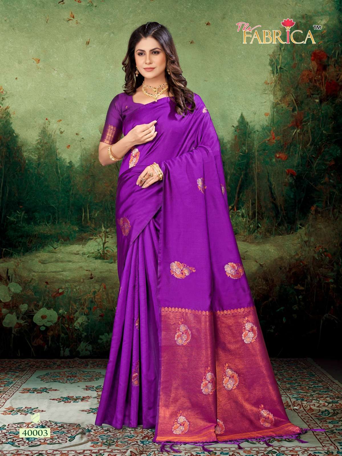 THE FABRICA PRESENT SASHA 40001-40010 SERIES FESTIVE WEAR SOFT LICHI SILK SAREES CATALOG WHOLESALER AND EXPORTER IN SURAT 