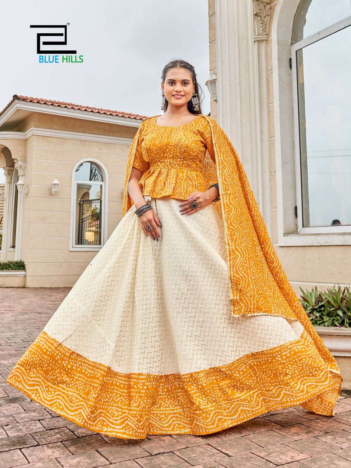 Blue Hills Presents Bandhej Navratri bandhni print Lehenga Choli Catalog Wholesaler And Exporter In Surat 