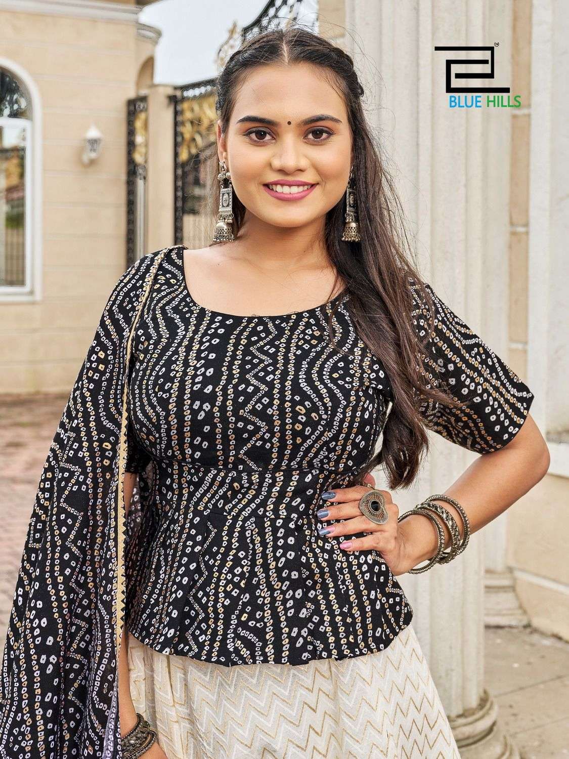 Blue Hills Presents Bandhej Navratri bandhni print Lehenga Choli Catalog Wholesaler And Exporter In Surat 