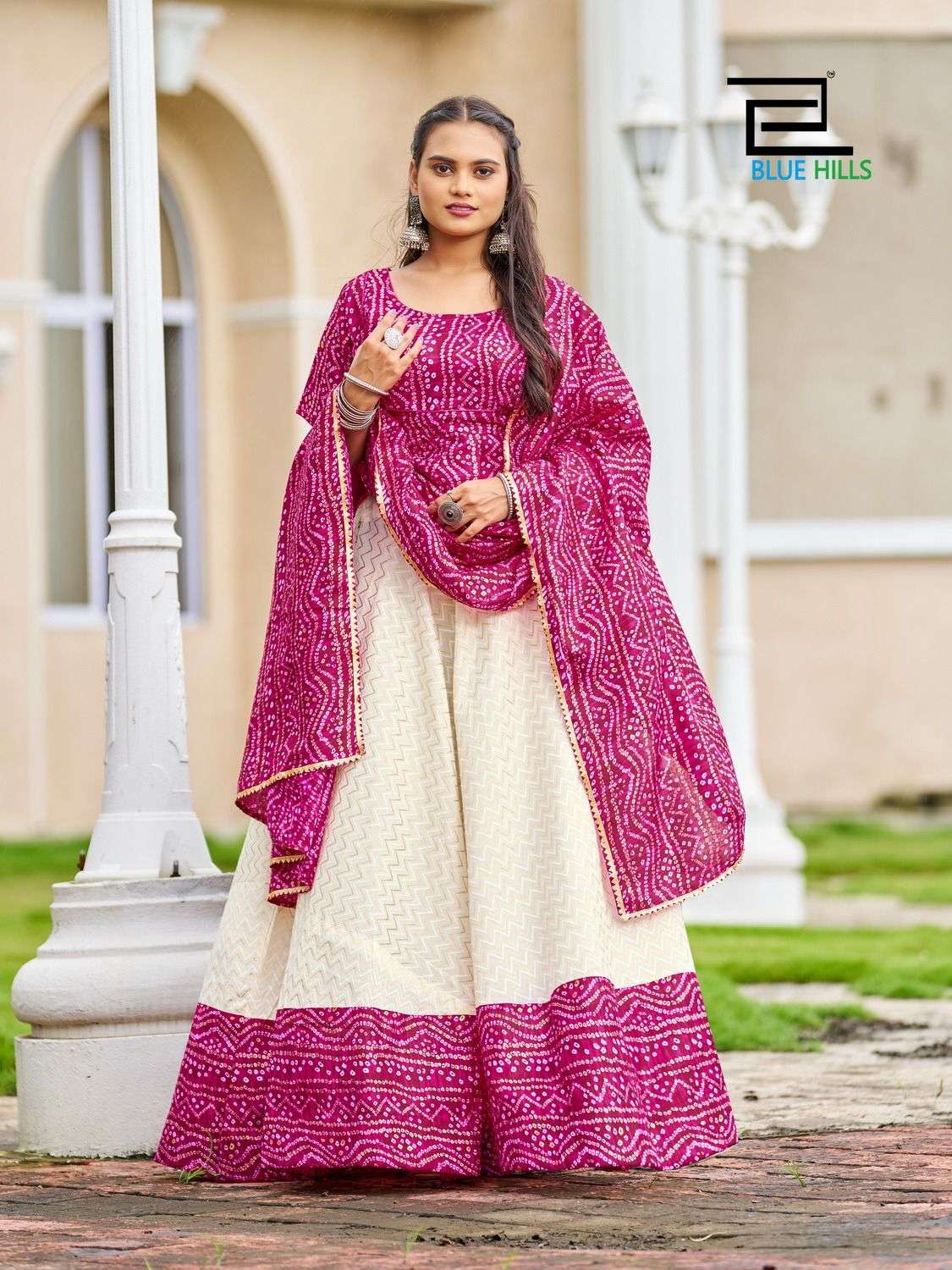 Blue Hills Presents Bandhej Navratri bandhni print Lehenga Choli Catalog Wholesaler And Exporter In Surat 