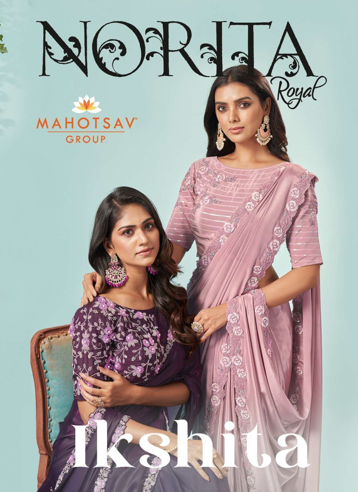 MAHOTSAV PRESENTS NORITA 43100 SERIES IKSHITA FANCY DESIGNER FESTIVE WEAR SAREE CATALOG WHOLESALER AND EXPORTER IN SURAT 