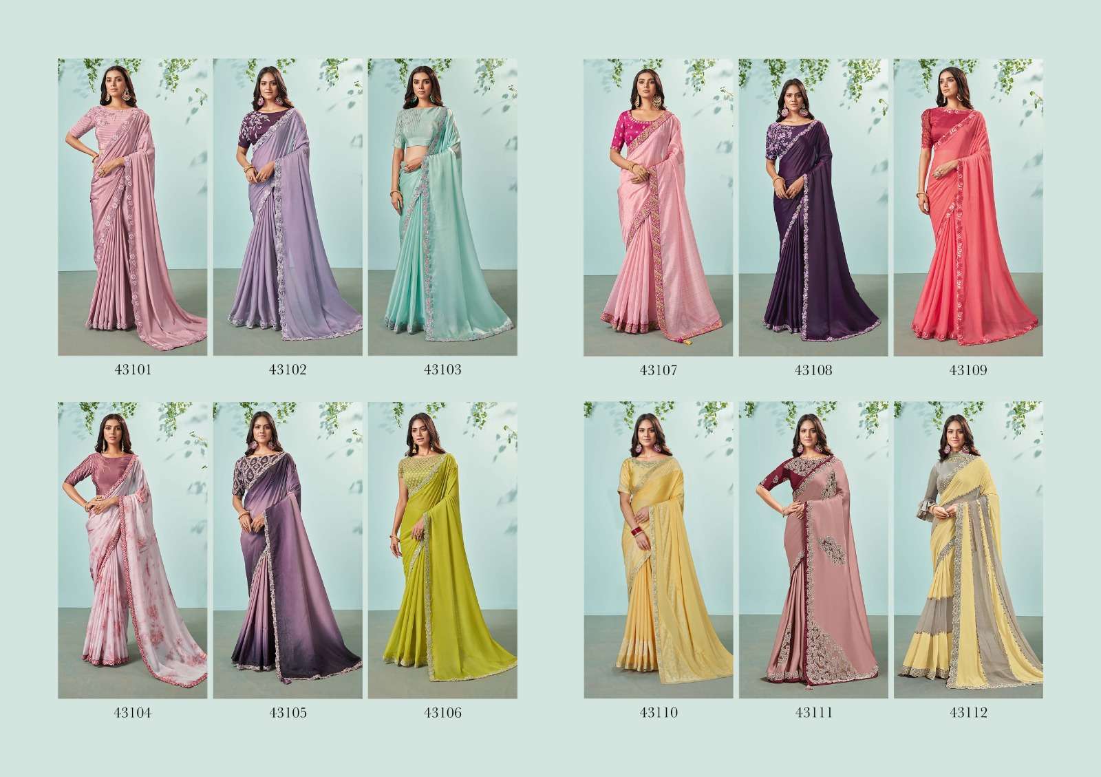 MAHOTSAV PRESENTS NORITA 43100 SERIES IKSHITA FANCY DESIGNER FESTIVE WEAR SAREE CATALOG WHOLESALER AND EXPORTER IN SURAT 