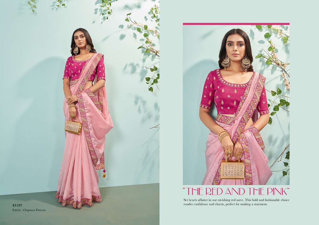 MAHOTSAV PRESENTS NORITA 43100 SERIES IKSHITA FANCY DESIGNER FESTIVE WEAR SAREE CATALOG WHOLESALER AND EXPORTER IN SURAT 