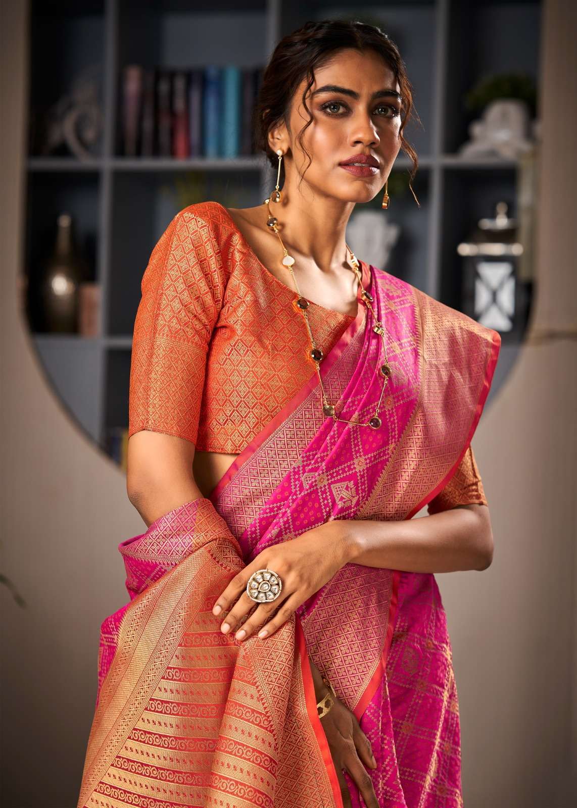 RAJPATH PRESENTS RANGOON 169001-169006 SERIES SOFT HANDLOOM PATOLA WEAVING SAREES CATALOG WHOLESALER AND EXPORTER IN SURAT 
