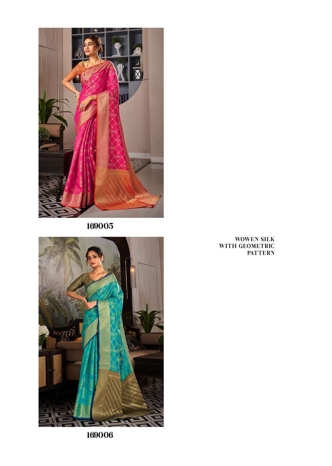 RAJPATH PRESENTS RANGOON 169001-169006 SERIES SOFT HANDLOOM PATOLA WEAVING SAREES CATALOG WHOLESALER AND EXPORTER IN SURAT 