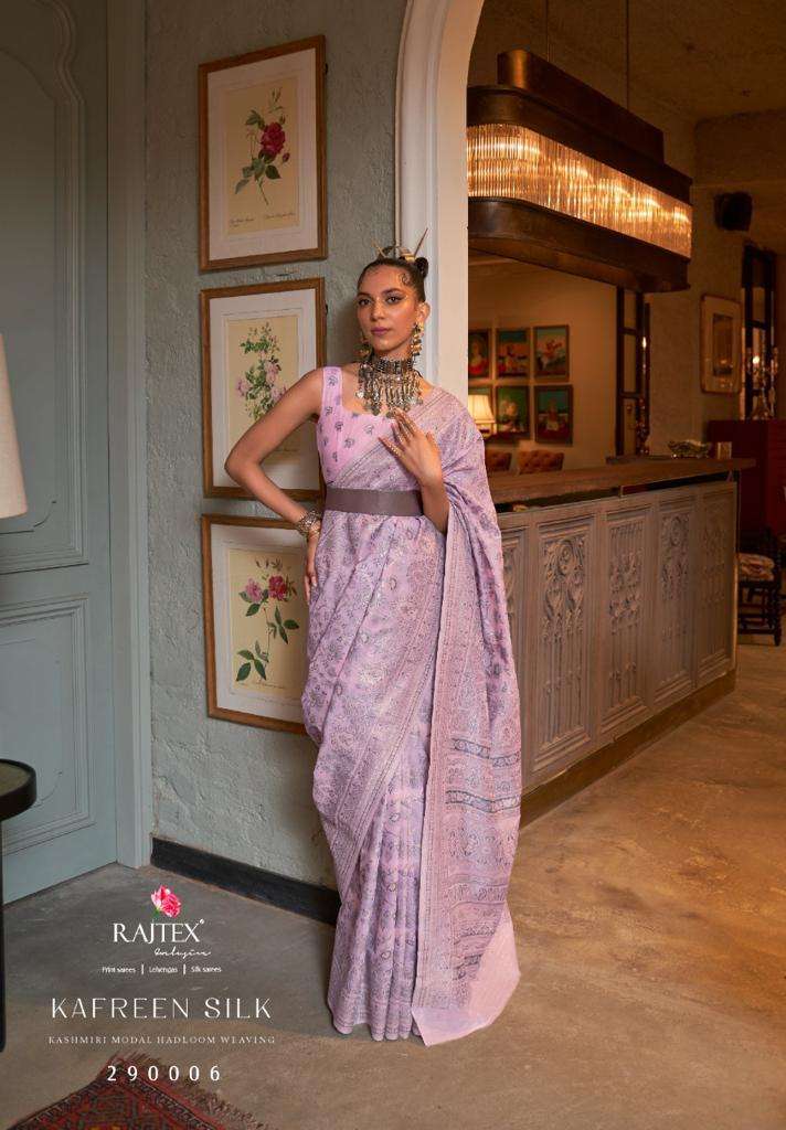 RAJTEX PRESENT KAFREEN SILK 290000 SERIES KASHMIRI MODAL HANDLOOM WEAVING SAREES CATALOG WHOLESALER AND EXPORTER IN SURAT 