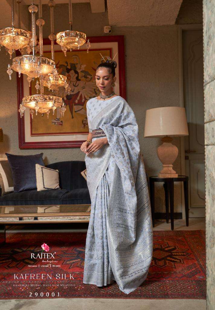 RAJTEX PRESENT KAFREEN SILK 290000 SERIES KASHMIRI MODAL HANDLOOM WEAVING SAREES CATALOG WHOLESALER AND EXPORTER IN SURAT 