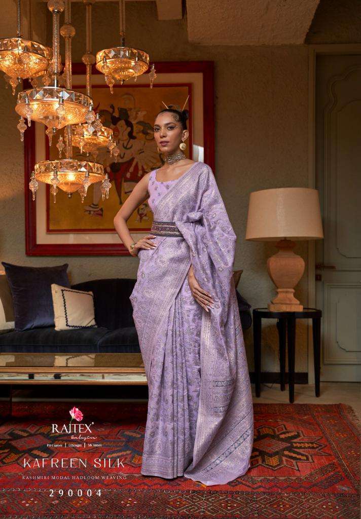 RAJTEX PRESENT KAFREEN SILK 290000 SERIES KASHMIRI MODAL HANDLOOM WEAVING SAREES CATALOG WHOLESALER AND EXPORTER IN SURAT 