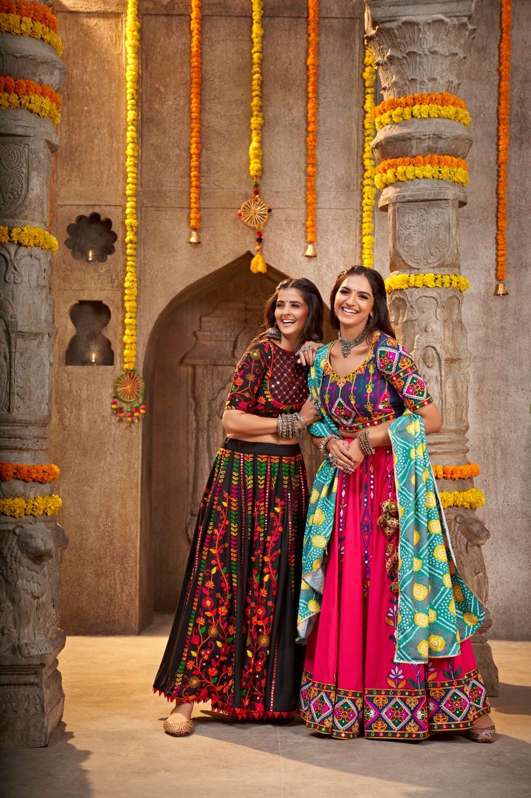 SHUBHKALA PRESENTS RAAS VOL-7 DESIGNER NAVRATRI COLECTION LEHNGHA CHOLI CATALOG WHOLESALER AND EXPORTER IN SURAT 