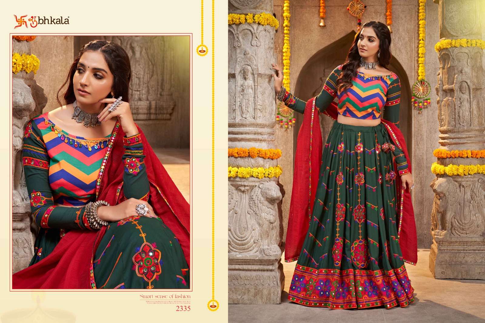 SHUBHKALA PRESENTS RAAS VOL-7 DESIGNER NAVRATRI COLECTION LEHNGHA CHOLI CATALOG WHOLESALER AND EXPORTER IN SURAT 
