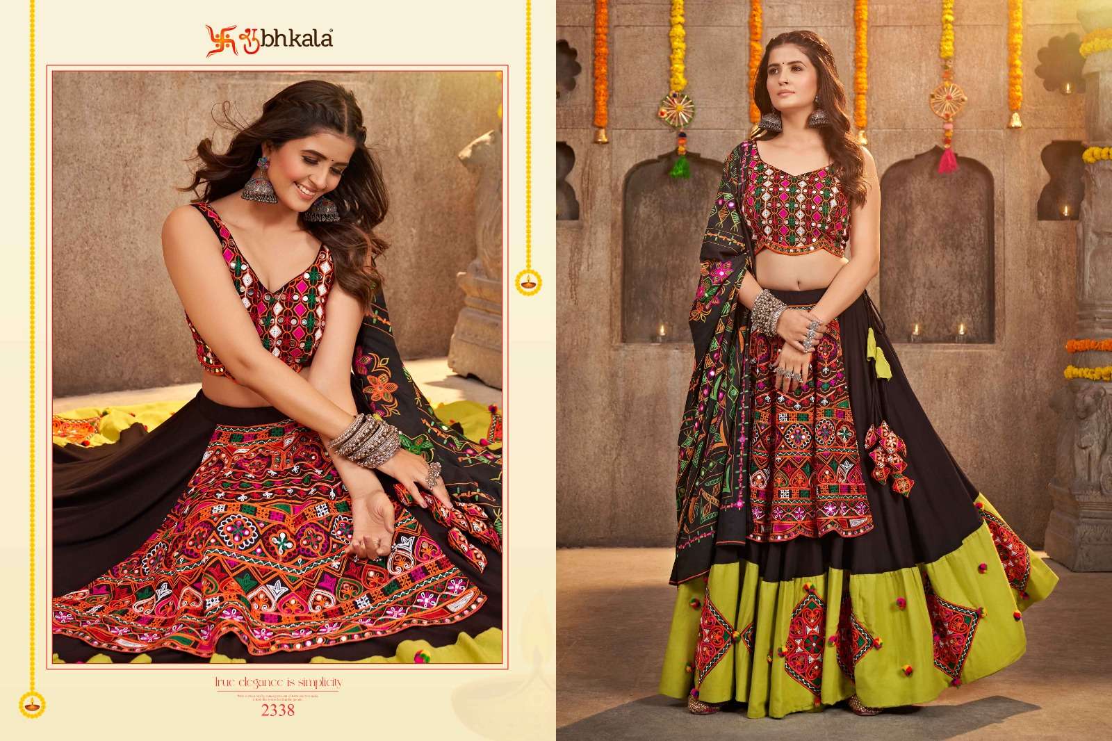 SHUBHKALA PRESENTS RAAS VOL-7 DESIGNER NAVRATRI COLECTION LEHNGHA CHOLI CATALOG WHOLESALER AND EXPORTER IN SURAT 