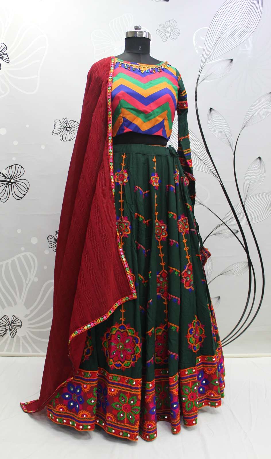 SHUBHKALA PRESENTS RAAS VOL-7 DESIGNER NAVRATRI COLECTION LEHNGHA CHOLI CATALOG WHOLESALER AND EXPORTER IN SURAT 