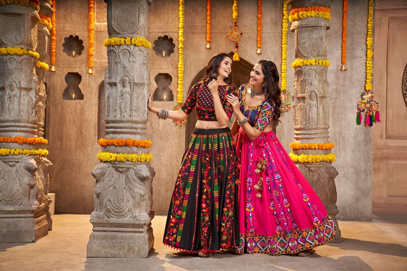 SHUBHKALA PRESENTS RAAS VOL-7 DESIGNER NAVRATRI COLECTION LEHNGHA CHOLI CATALOG WHOLESALER AND EXPORTER IN SURAT 
