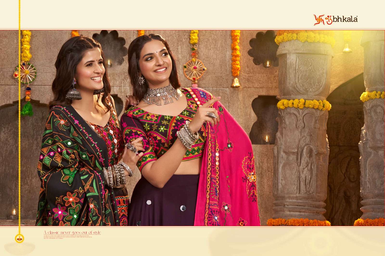 SHUBHKALA PRESENTS RAAS VOL-7 DESIGNER NAVRATRI COLECTION LEHNGHA CHOLI CATALOG WHOLESALER AND EXPORTER IN SURAT 