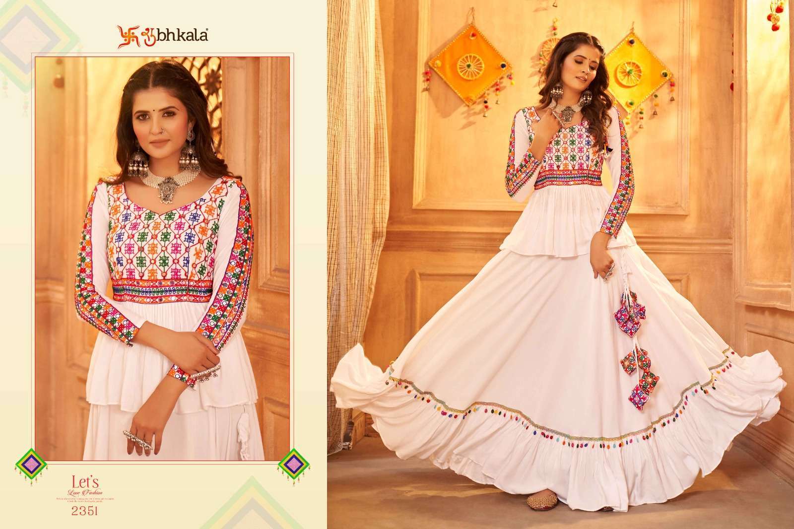 SHUBHKALA PRESENTS RAAS VOL-9 NAVRATRI FESTIVE WEAR READYMADE KOTI STYLE LEHENGA CHOLI CATALOG WHOLESALER AND EXPORTER IN SURAT 